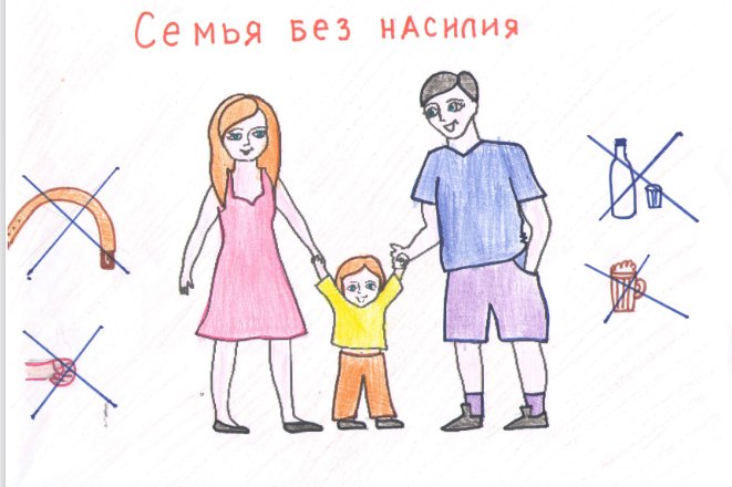 Рисунок на тему семья без насилия
