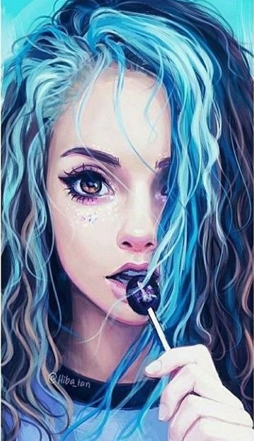 Красивая девушка рисунок