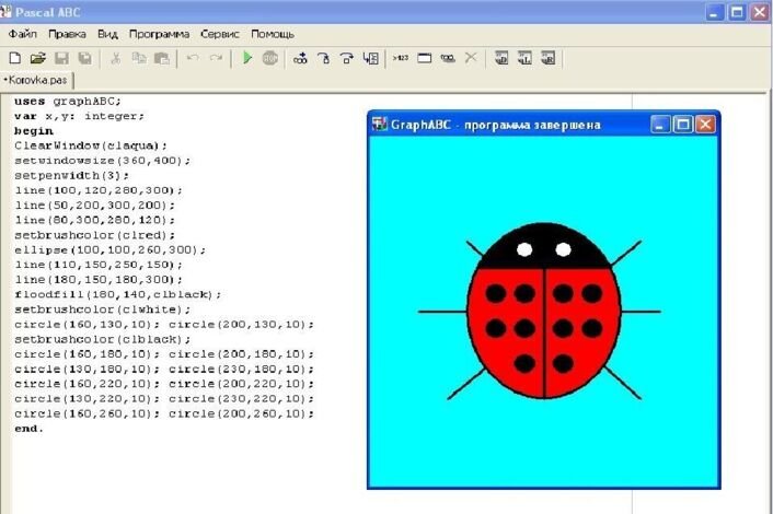 Графические возможности среды программирования Pascal ABC