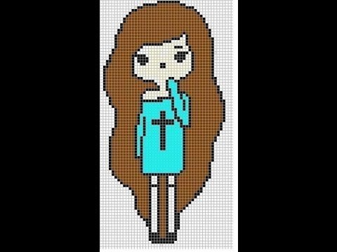 Рисовать по клеточкам для девочек