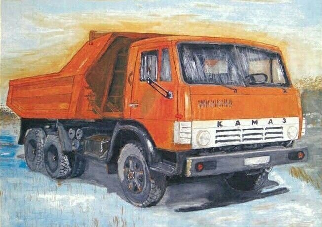 Нарисовать КАМАЗ 5511