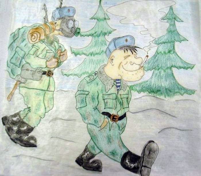 Новый год в армии рисунки