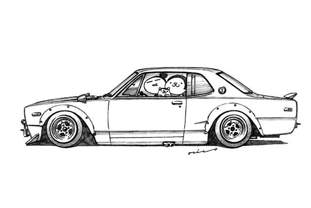 Nissan Skyline 2000gt-r раскраска