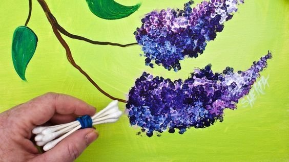 Простые цветы красками