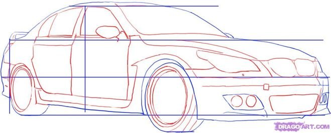 Машина BMW x7 risovat