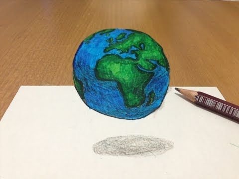 Земля рисунок карандашом