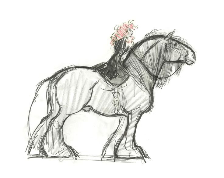 Лошадь рисунок карандашом