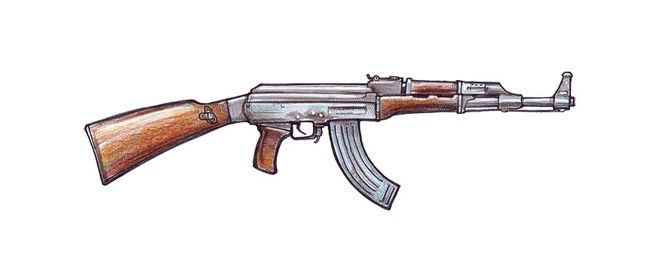 Рисунок автомата АК-47