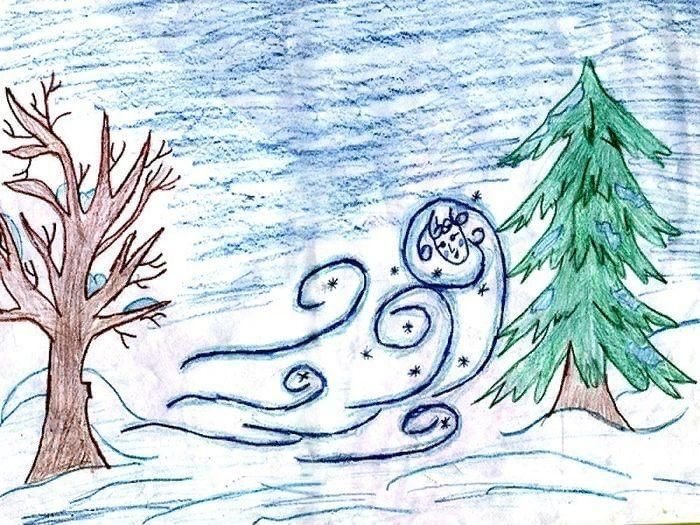 Зимний рисунок легкий