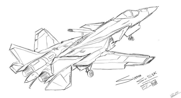 Истребитель Су-57 раскраска