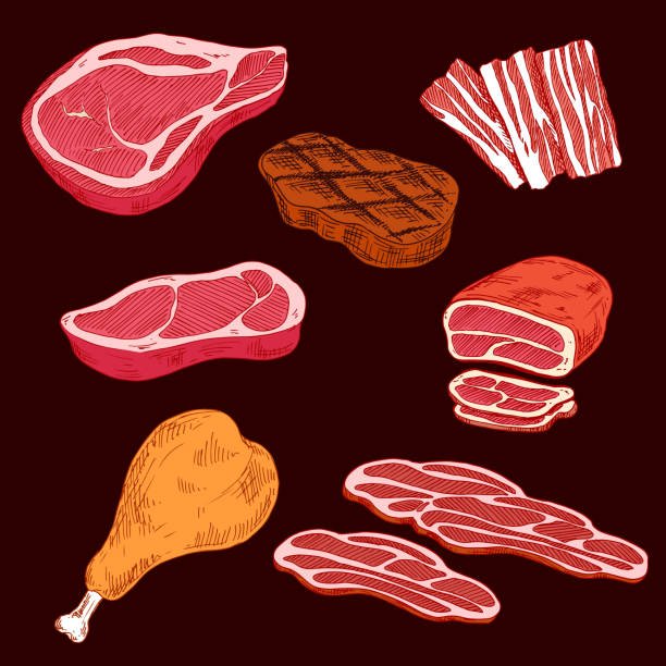 Нарисовать мясо