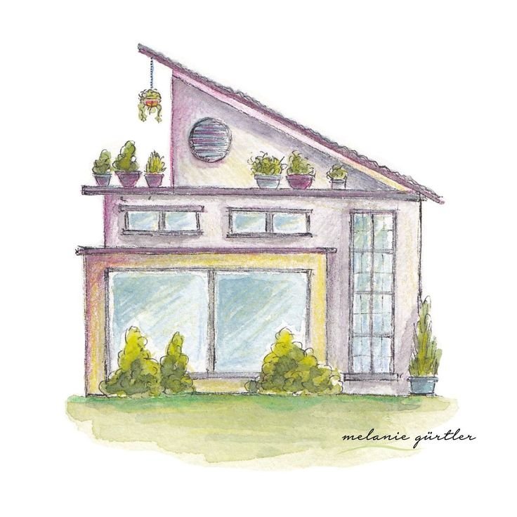 Нарисоовать современные дом