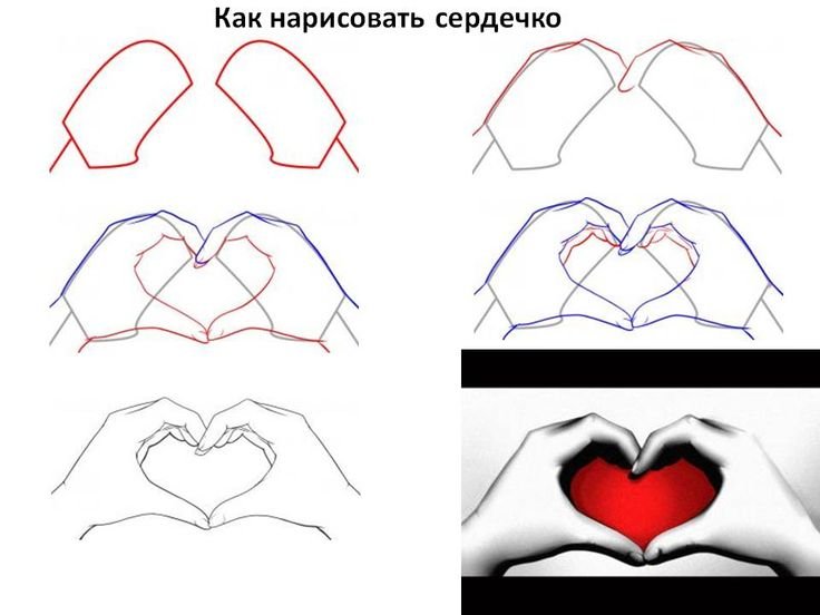 Как нарисовать сердце поэтапно карандашом