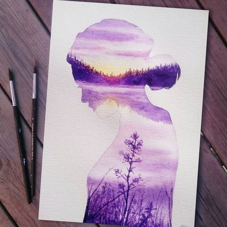 Рисунки для срисовки красками