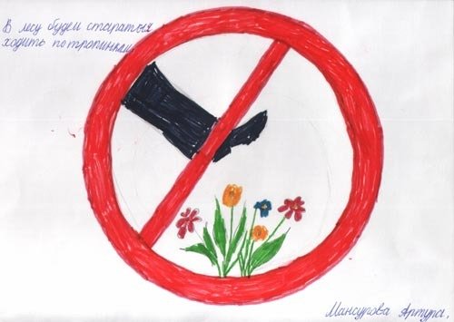 Плакат берегите растения