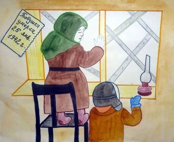 Блокада Ленинграда рисунок