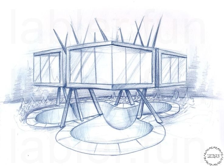 Современная архитектура рисунок