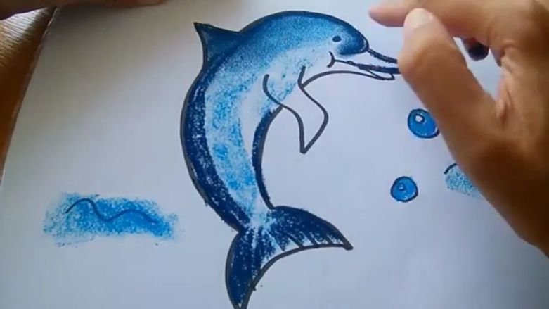 Как нарисовать дельфина легко