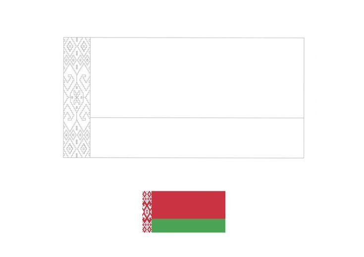 Флаг Белоруссии трафарет