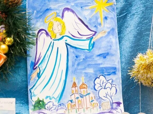 Рисунок на тему Рождество
