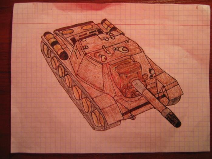 Танк карандашом
