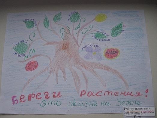 Нарисуй плакат берегите растения