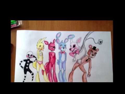 Рисунки для срисовки ФНАФ лёгкие