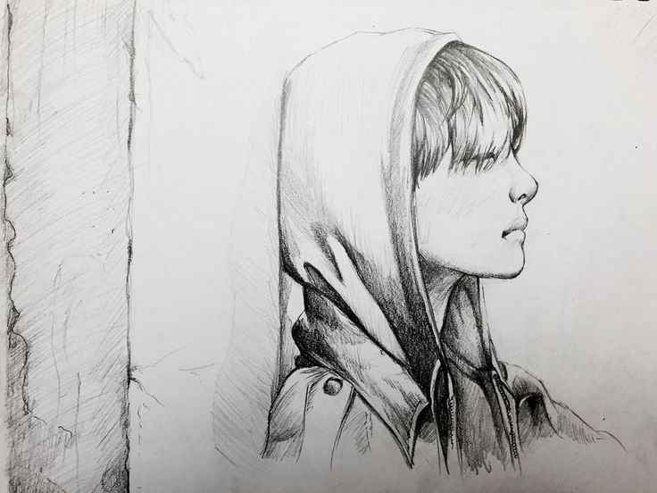 Рисунки карандашом для срисовки грустные