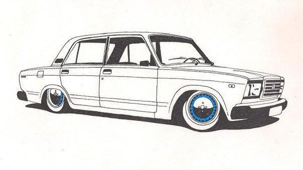 ВАЗ 2107 БК рисунок