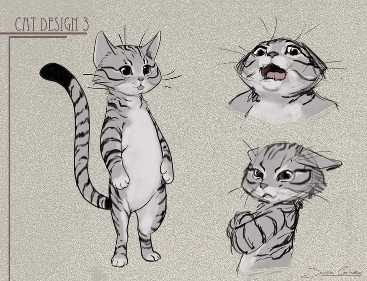 Коты скетчи мультяшные