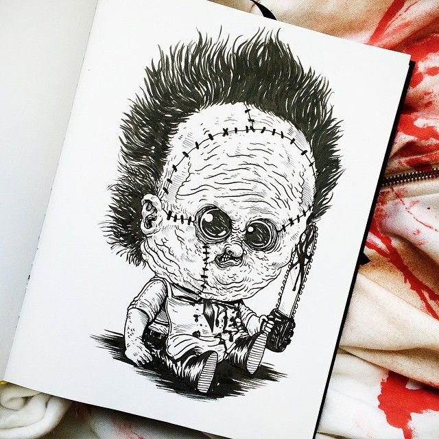 Маленькие рисунки ужастики