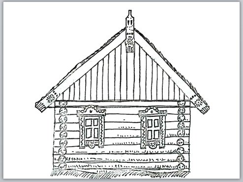 Раскраска русской избы