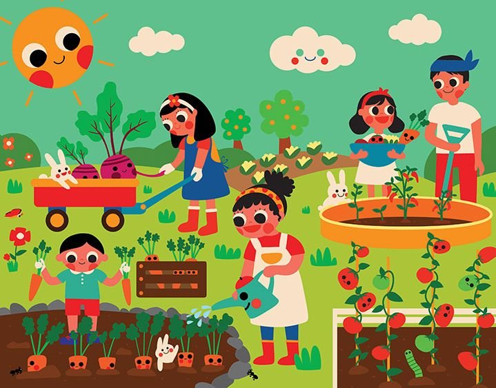 Kids Garden cartoon