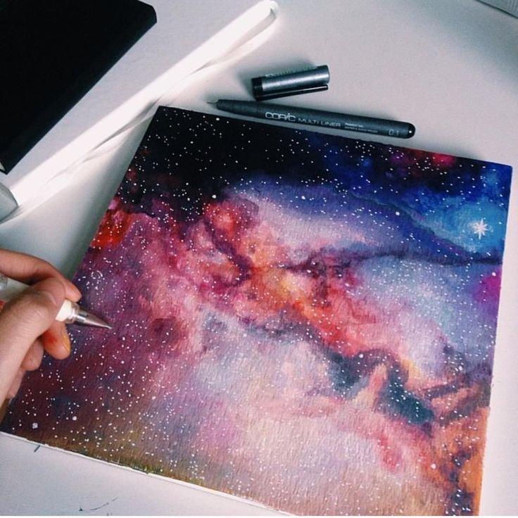 Красивые рисунки космоса
