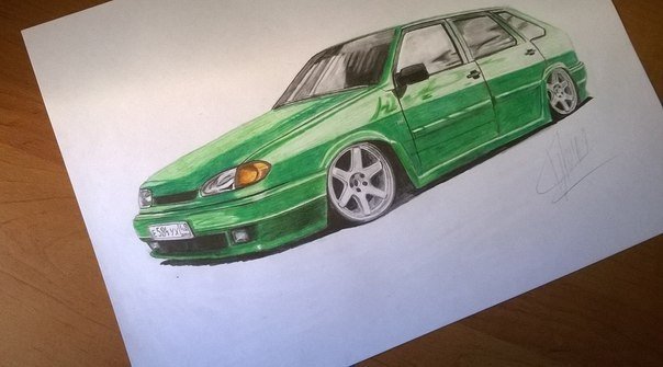 ВАЗ 2114 рисунок