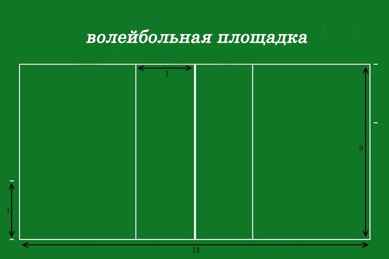 Волейбольная площадка схема и разметка