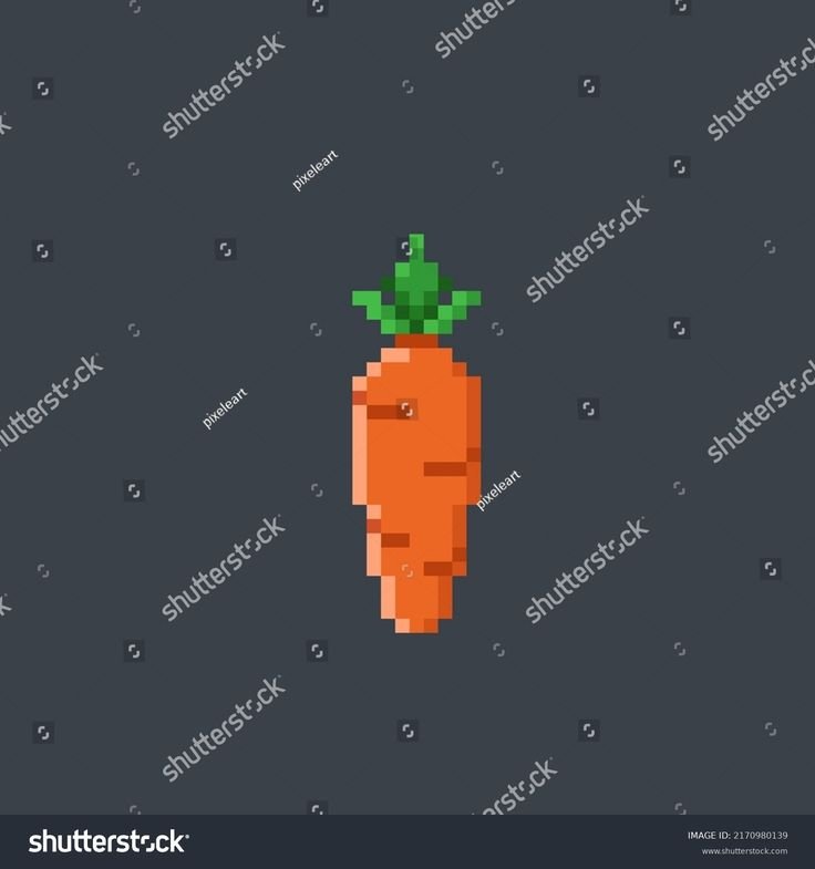 Кот морковка из пикселей