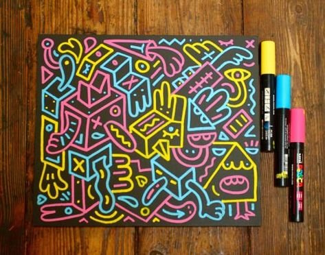 Рисунки фломастерами Posca