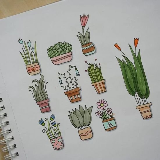 Рисунки для скетчбука растения