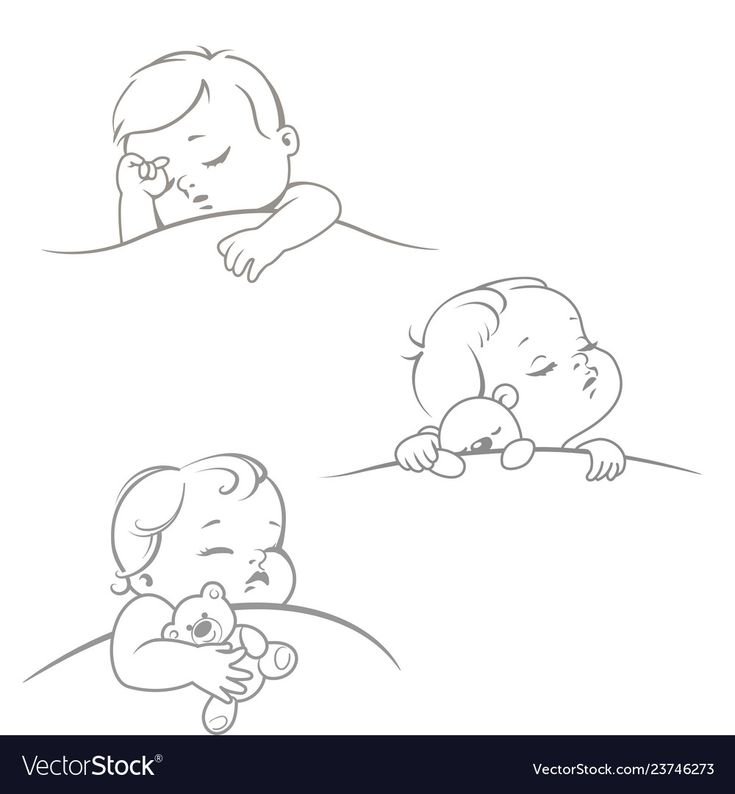 Ребенок спит рисунок
