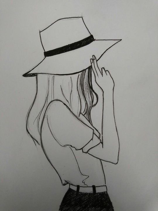 Рисунки для срисовки девушки легкие