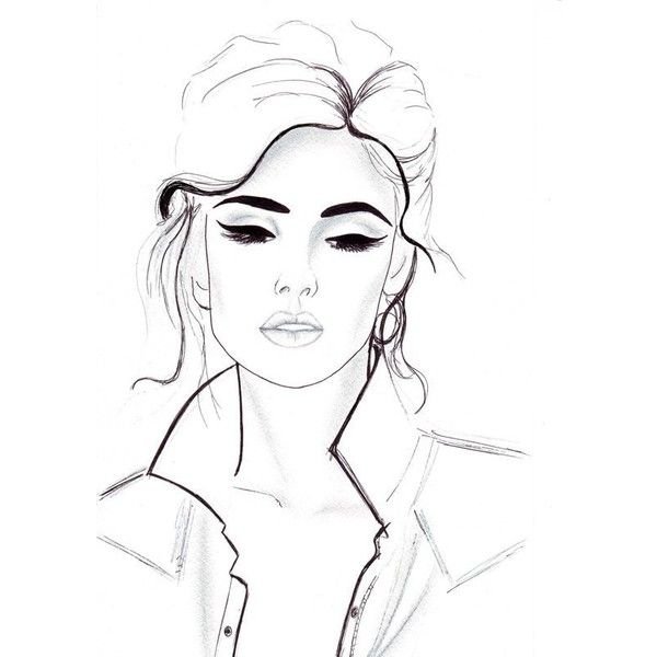 Рисунок женщины карандашом