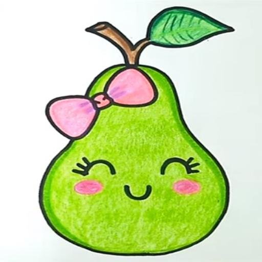 Милые карандашом для начинающих фрукты