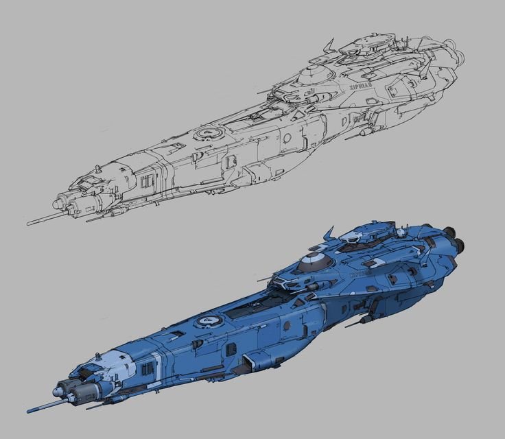 Sci Fi космический корабль дредноут концепт