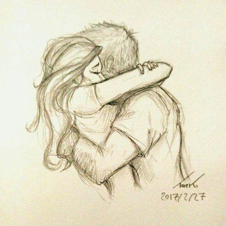 Рисунок пари карандашом