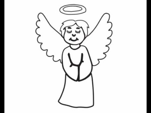 Рисунок ангела легкий