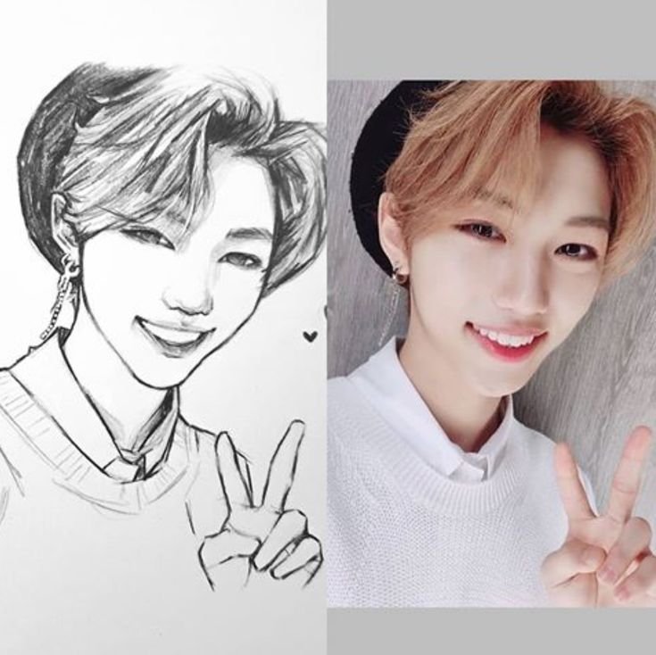 Stray Kids рисунки карандашом