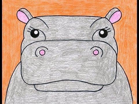 Бегемот рисунок для детей