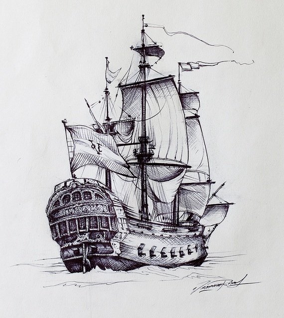 Корабль рисунок