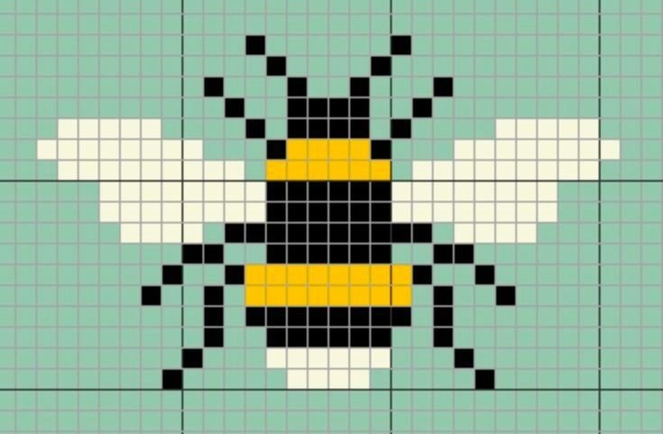 Пчелка вышивка схема